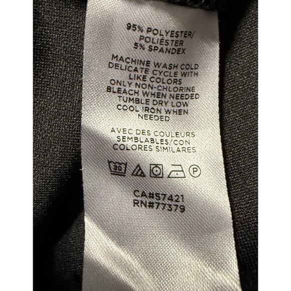 Ann Taylor Short Sleeves Peplum Front Side Pleats Blouse Black M Academia 83-52 - Picture 12 of 12